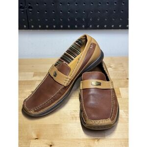 Landrover Mens MS220M Brown Leather Slip On Moc Toe Driving Loafers‎ Size 8 US